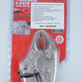 Kìm bấm chết Milwaukee 48-22-3421 kìm hàm cong 7 inch 18cm, kìm bấm khóa, kìm chết chính hãng