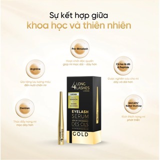 Combo 2 Serum Dưỡng Mi LONG4LASHES Gold (4ml x 2) - Tinh Chất Kích Thích Mọc Dài Và Dày Mi Chính Hãng Ba Lan