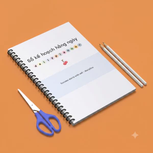 Sổ kế hoạch hằng ngày daily planner kích thước A5 120 Trang gáy lò xo