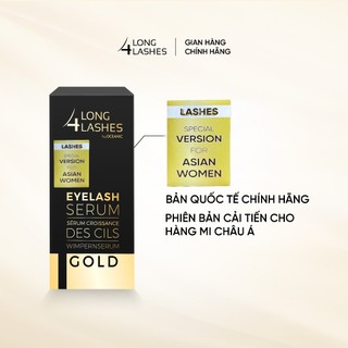 Combo 2 Serum Dưỡng Mi LONG4LASHES Gold (4ml x 2) - Tinh Chất Kích Thích Mọc Dài Và Dày Mi Chính Hãng Ba Lan