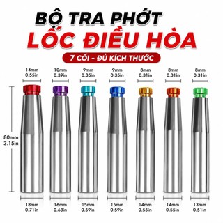 Bộ vào phớt lốc nén, lốc lạnh điều hòa ô tô GỒM 7 cối kích cỡ khác nhau