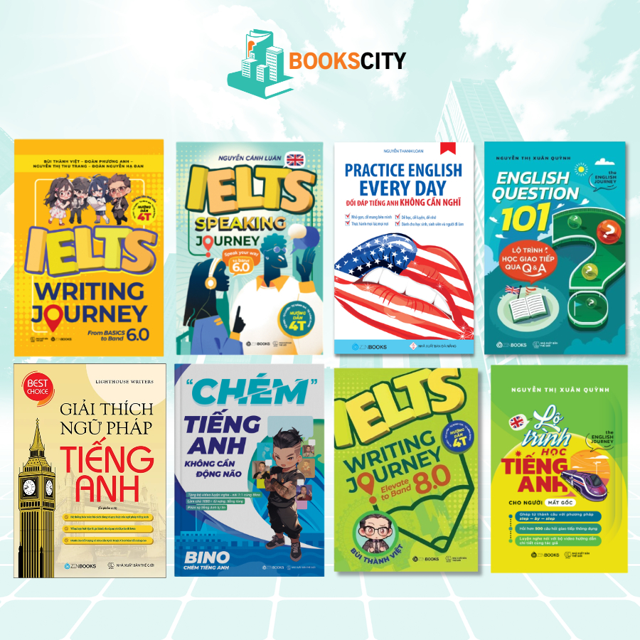 Bộ Sách Hành Trình Chinh Phục Tiếng Anh - Từ Ngữ Pháp Cơ Bản Đến Ielts Nâng Cao