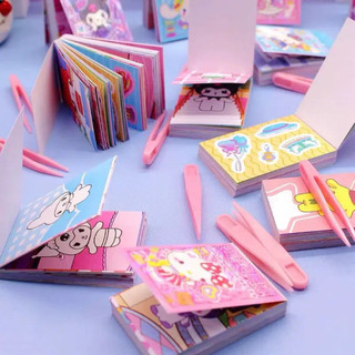 Set 5 (Tặng 1) Sổ Nhãn Dán Chủ Đề Hoạt Hình (Kèm Nhíp) Dress Up Sticker Book, Sổ Sticker