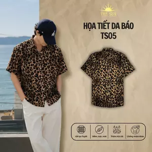 Áo Sơ Mi Lụa Họa Tiết Da Báo, Cuban Shirt Chất Lụa Tuyết Mềm Mịn, Thoáng Mát, Thấm Hút Tốt, Chống Nhăn - Size 50-100kg