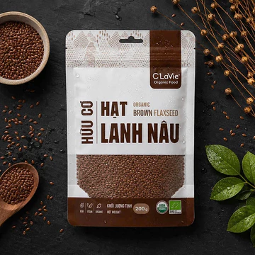 Hạt LANH NÂU hữu cơ C'LAVIE 200g/100g - Nhà hữu cơ