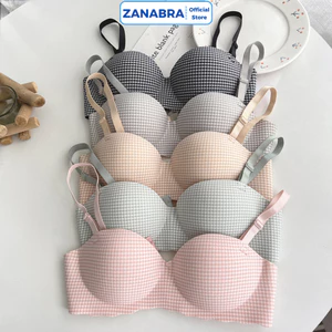 Áo Lót Nâng Ngực Đúc Su Mềm Mại - Áo Ngực Nữ Không Gọng Cup Ngang Đệm Bàn Tay ZANABRA A923