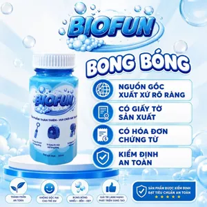 Lọ nước thổi bong bóng xà phòng Biofun 50ml có thể gắn trực tiếp vào máy bắn bubble