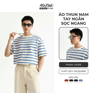 Áo Thun Tay Ngắn Sọc Ngang Form Loose - Routine 10S25TSS050