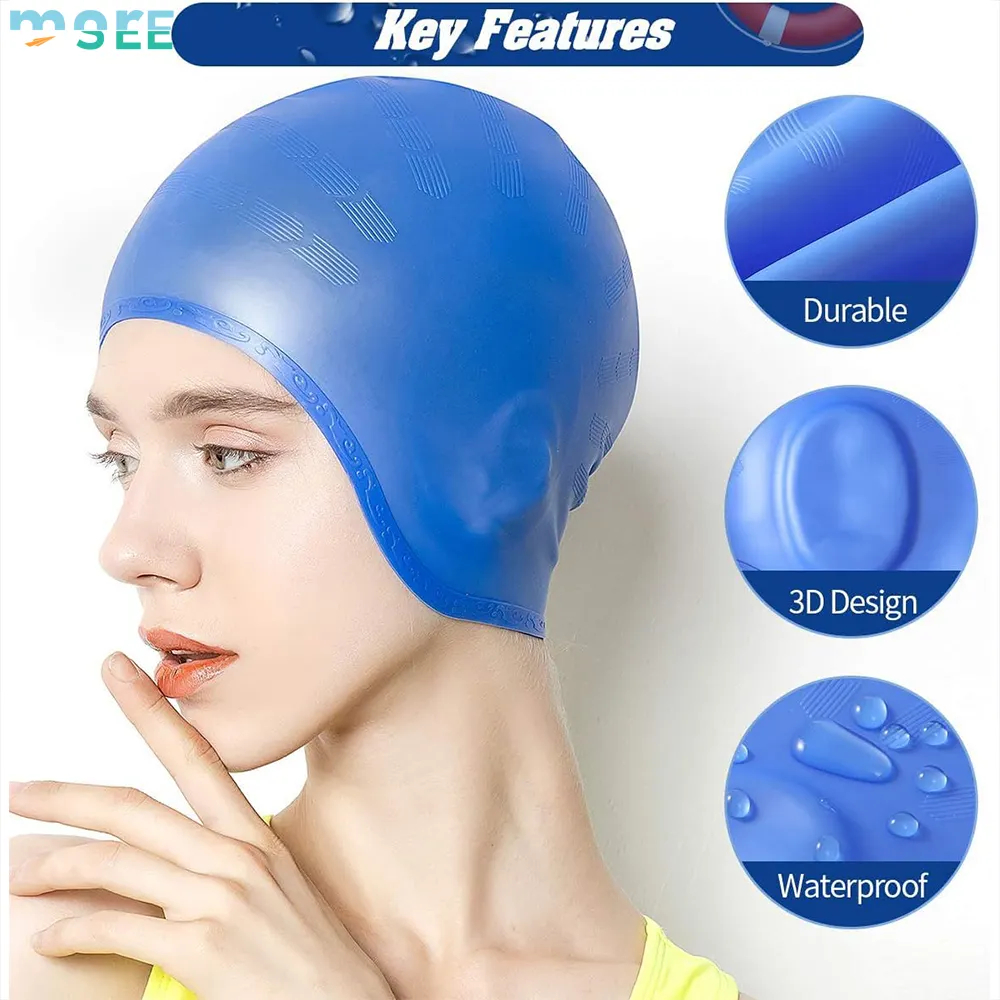 Mũ Bơi Silicone Co Giãn - Ôm Sát Đầu, Chống Nước Vào Tóc