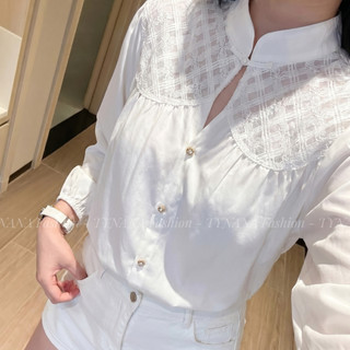 (LOẠI 1 )Áo Công Sở Nữ Kiểu Trẻ Trung Trắng Phối Nơ Thanh Lịch Tôn Dáng - ÁO Có Cổ Sơ Mi Văn Phòng Phẹ Nhàng |167