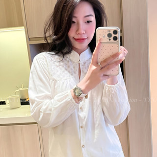 (LOẠI 1 )Áo Công Sở Nữ Kiểu Trẻ Trung Trắng Phối Nơ Thanh Lịch Tôn Dáng - ÁO Có Cổ Sơ Mi Văn Phòng Phẹ Nhàng |167