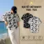 Áo Sơ Mi Lụa Họa Tiết Chữ Graffiti, Cuban Shirt Chất Lụa Tuyết Mềm Mịn, Mát, Thấm Hút Tốt, Chống Nhăn - Size 50-100kg