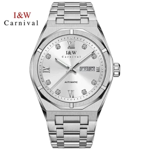 Đồng Hồ Nam Chính Hãng I&W Carnival 751G-T1 Full Box Chống Nước Kính Sapphire (Máy Cơ Tự Động)