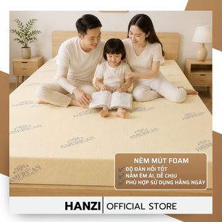 Nệm Foam American Cho Bé 1m2, 1M3, 1m4 dày 8Cm, Êm Ái, Nâng Đỡ Tốt Khi Ngủ, Đàn Hồi Cao, Ngủ Êm Không Lún