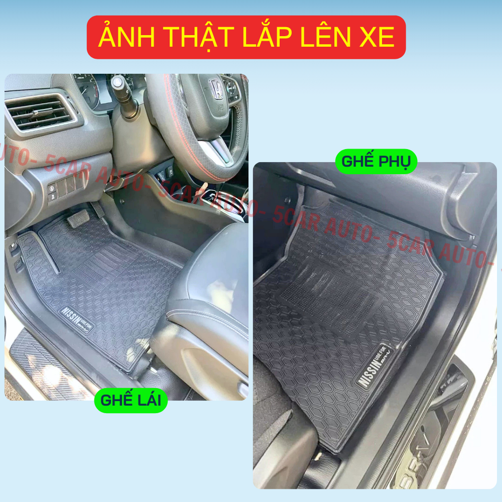 Thảm Lót Sàn Cao Su Honda BRV 2022- Nay, Cao su đúc Không Mùi , Vừa Khít Form Xe- Chống Nước, Dễ Dàng Lắp Đặt
