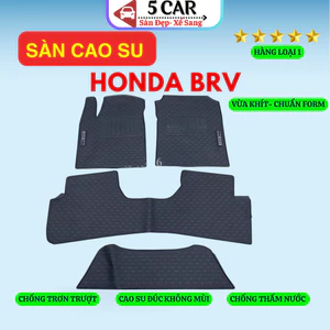 Thảm Lót Sàn Cao Su Honda BRV 2022- Nay, Cao su đúc Không Mùi , Vừa Khít Form Xe- Chống Nước, Dễ Dàng Lắp Đặt