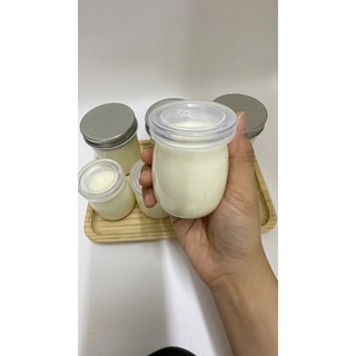 Combo 10 Hũ Thủy Tinh Nắp Nhựa Kín 100ml - Làm Sữa Chua Panna Cotta Pudding Bánh Flan Đựng Trái Cây Tráng Miệng Healthy