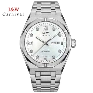 Đồng Hồ Nam Chính Hãng I&W Carnival 751G-T14 Full Box Chống Nước Kính Sapphire (Máy Cơ Tự Động)