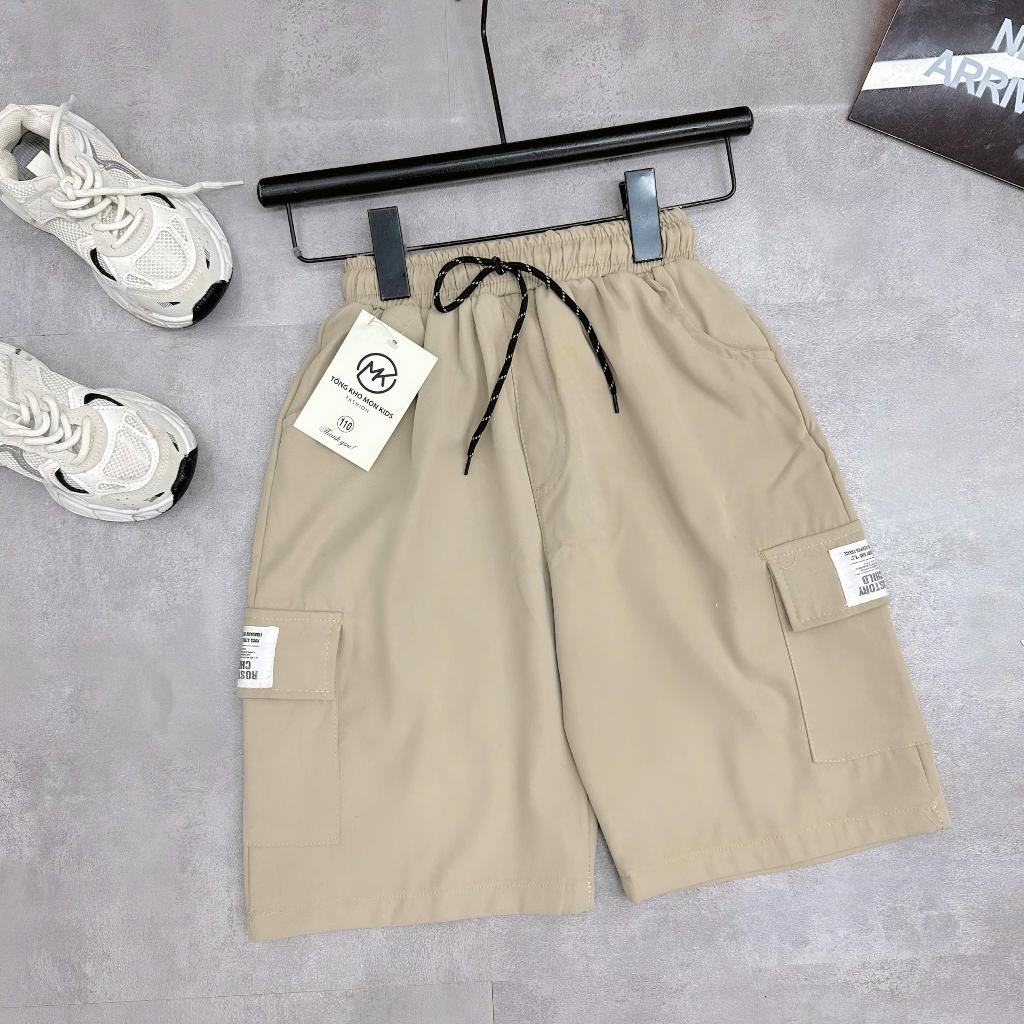 Quần Ngố Kaki Bé Trai Túi Hộp Form To 17-60kg, Quần Lửng Kaki Mềm Đẹp Cho Bé 5-15 Tuổi