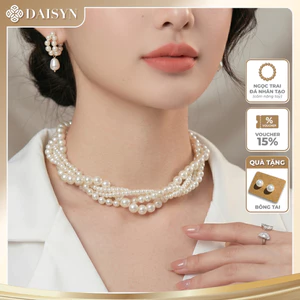 N763 dây chuyền ngọc trai nhân tạo dây chuyền xinh xắn 4 sợi