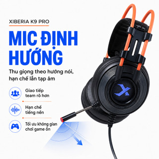 [CHÍNH HÃNG - BH 1 NĂM] Tai nghe gaming Xiberia K9 Pro Virtual 7.1 LED RGB ENC Driver 50mm Dây 2.2m