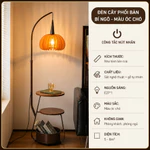 Đèn Bàn Đứng Có 3 Kệ Bàn Trà Phong Cách Cổ Điển Chụp Đèn Bằng Gỗ Nguyên Khối Trang Trí Phòng Khách 6012 — ảnh 2