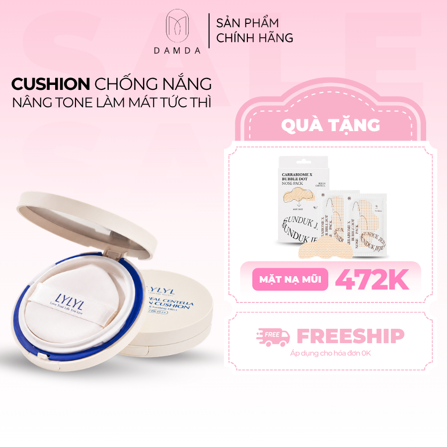 Cushion chống nắng 3 trong 1 LYLYL CORALCENTELLA SUN CUSHION 25g | DAMDAVN