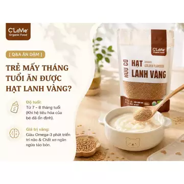 Hạt lanh vàng C'LAVIE / Anbio 100g/200g - Nhà hữu cơ