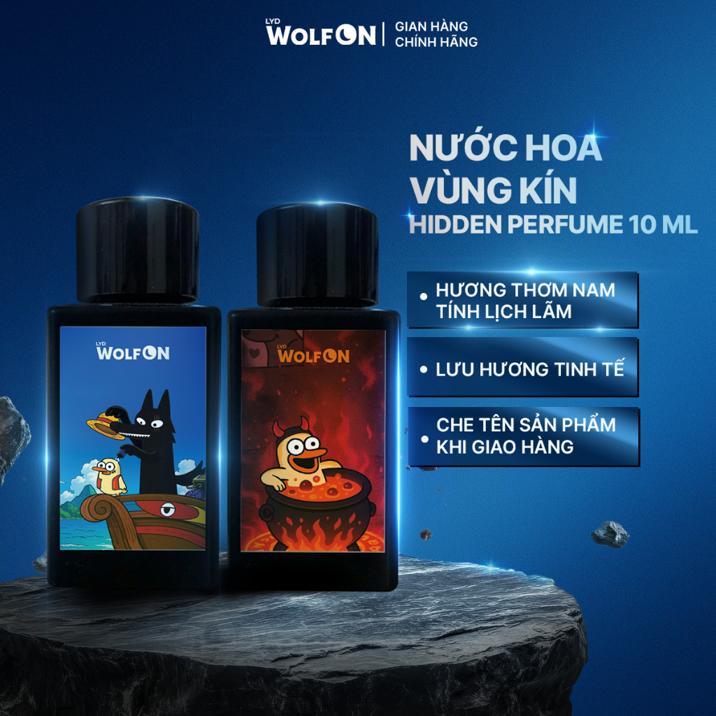 Nước Hoa Thầm Kín Hidden Perfume LYD Wolf ON, Nước Hoa Nam, Thơm, Lưu Hương, Cuốn Hút 10ml