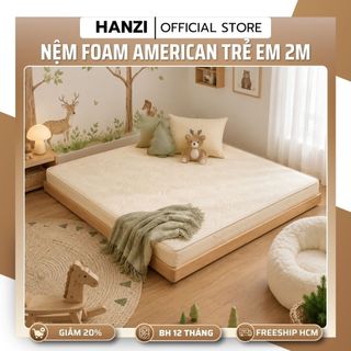 Nệm Cho Bé Foam America 2m dày 8cm, Đủ Kích Thước, Bé Nằm Êm Ái, Thoải Mái