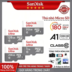 SanDisk Ultra Thẻ nhớ Micro SD 128GB/256GB/512GB/1TB Bảo hành 5 Năm