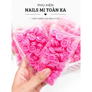 Nút Đựng Keo Nối Mi Màu Hồng - Cốc Đựng Keo Nối Mi, Phụ Kiện Nối Mi Dùng Một Lần