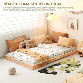 Nệm Foam American Cho Bé 1m2 1m3 1m4, Nệm Foam American cho Bé Sơ Sinh và Mẫu Giáo Ngủ Riêng