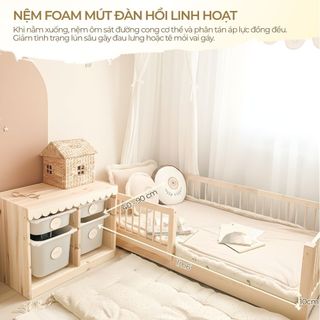 Nệm Foam American Cho Bé 1m5 1m6 – Đệm Ngủ Foam American Cho Trẻ Em Ngủ Riêng Gấp Gọn