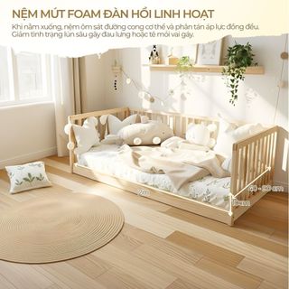 Nệm Foam American 2m, Đệm Ngủ Cho Bé Sơ Sinh và Mẫu Giáo Ngủ Riêng với Gia Đình