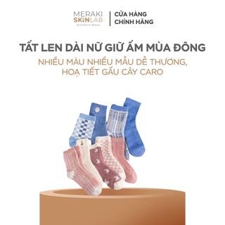 Tất Len Dài Nữ Giữ Ấm Mùa Đông – Nhiều Màu Nhiều Mẫu Dễ Thương, Họa Tiết Gấu Cây Caro