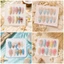 Móng giả dán sẵn thiết kế gắp gel nổi hoa vỏ sò style biển mùa hè form tròn nhọn-LEUBOX