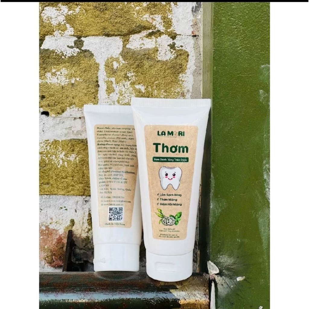 Kem đánh răng thảo dược Thơm LáMori - 100ml - Làm sạch, thơm miệng, an toàn cho bé