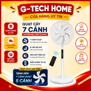 Quạt Điện Cây Đứng MAILI, Quạt Điện Tử Thông Minh 8 Tốc Độ Gió, Làm Mát Cực Nhanh Không Gây Tiếng Ồn BH 12 tháng