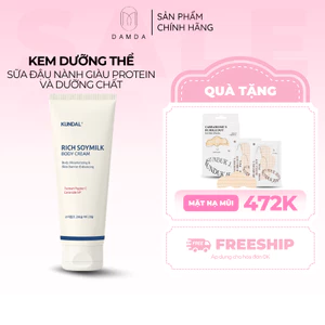 Kem dưỡng thể KUNDAL sữa đậu nành giàu protein và dưỡng chất RICH SOYMILK BODY CREAM 200ml | DAMDAVN
