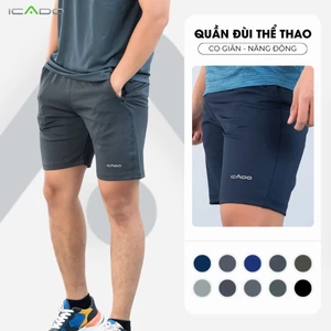 Quần Đùi Thể Thao Nam ICADO AT15 Quần Tập Gym Yoga Co Giãn 4 Chiều, Thoáng Khí thế giới đồ tập