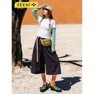 ZEENi Áo thun dài tay thoáng khí, thấm hút mồ hôi, kiểu dáng nhiều lớp, áo thể thao/leo núi nhanh khô dành cho nữ.