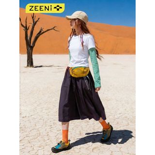 ZEENi Áo thun dài tay thoáng khí, thấm hút mồ hôi, kiểu dáng nhiều lớp, áo thể thao/leo núi nhanh khô dành cho nữ.