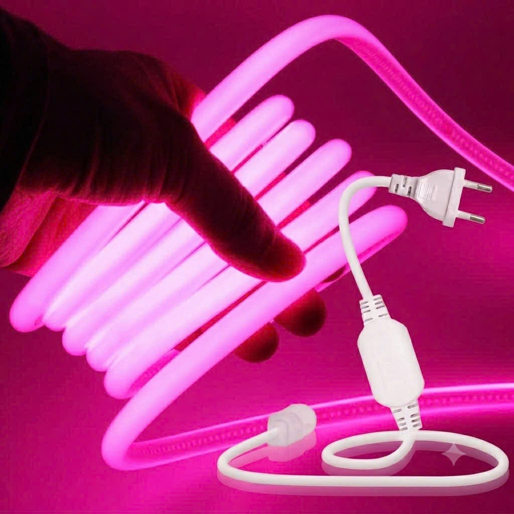 Combo 3M, 5M, 10M, 15M đèn neon 220V cắt đoạn 12,5cm có keo dán sẵn, siêu sáng, trang trí sân vườn, cafe | BigBuy360 - bigbuy360.vn