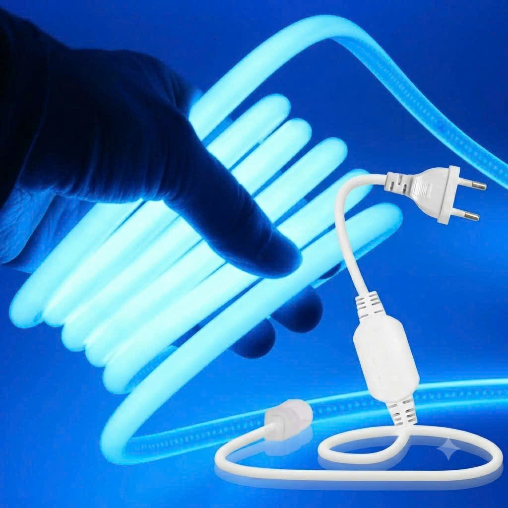 Combo 3M, 5M, 10M, 15M đèn neon 220V cắt đoạn 12,5cm có keo dán sẵn, siêu sáng, trang trí sân vườn, cafe | BigBuy360 - bigbuy360.vn