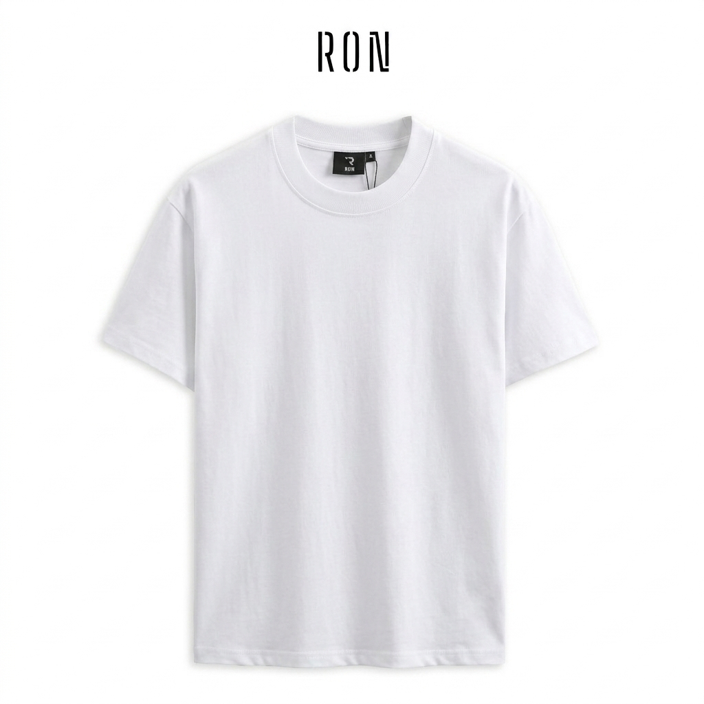 Áo Thun Trơn Cotton 250gsm RON Premium Boxy Cổ Tròn Nam Nữ,AT-Boxy | BigBuy360 - bigbuy360.vn