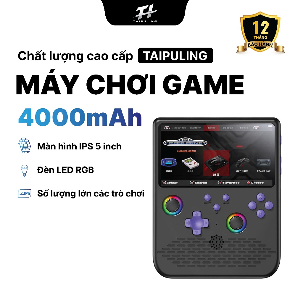 Máy chơi game cầm tay R36S, 64GB bộ nhớ, hệ điều hành Linux, màn hình IPS 3.5 inch, hỏa tốc sẵn hàng