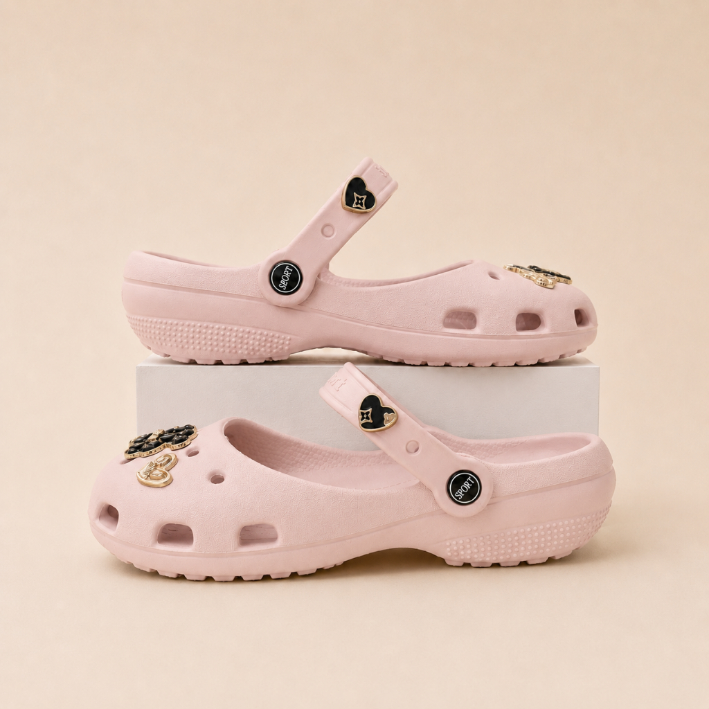 Giày Sục Classic Ballet Nữ Hot 2026 Giày Búp Bê Quai Hậu Dễ Thương Tặng Charm Đá