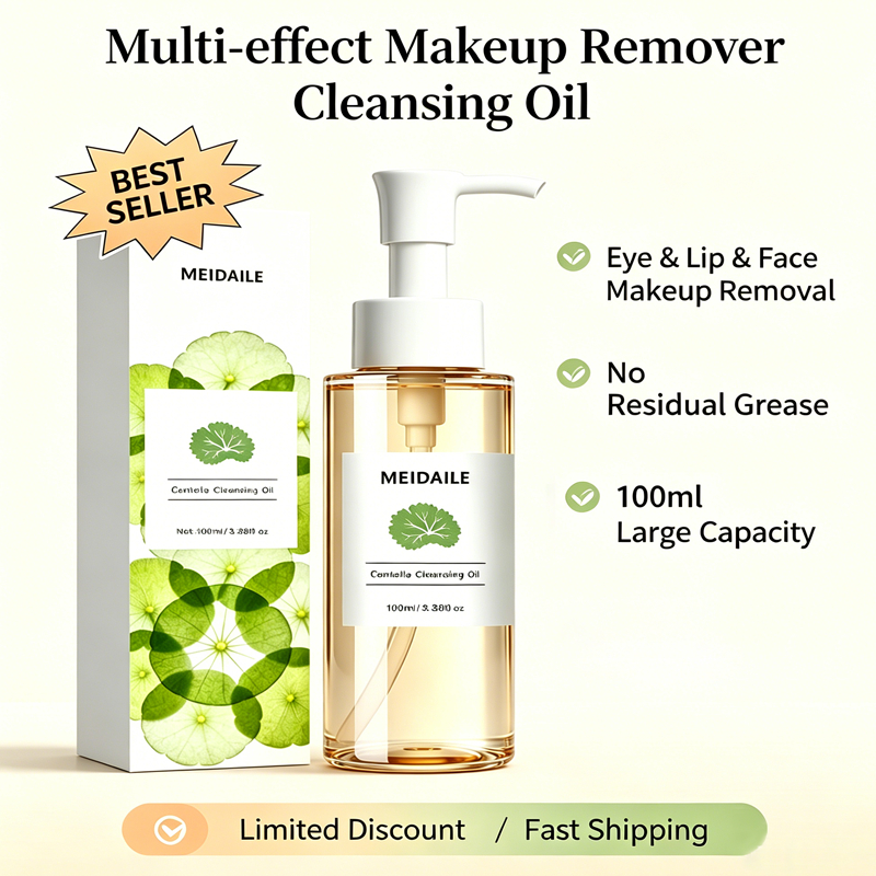 Dầu làm sạch dựa trên thực vật nhẹ Centella chiết xuất da nhạy cảm làm dịu mặt trang điểm loại bỏ