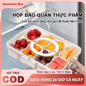 Hộp Bảo Quản Thực Phẩm Thực phẩm và rau củ trong suốt Hộp đựng trái cây 8 ngăn Hộp đựng buồng thoát